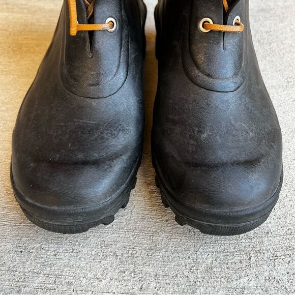 Tretorn Black Lace Up Combat Style Rain Boot Sz 37 - Picture 3 of 10